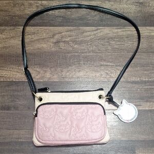 Pink and Cream Betsey Johnson Crossbody Bag
